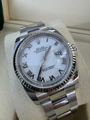 Rolex Datejust 36mm 116234 2020 White Roman Dial Oyster